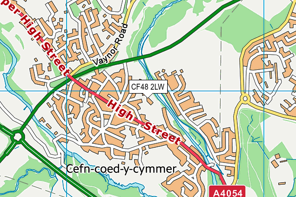 CF48 2LW map - OS VectorMap District (Ordnance Survey)