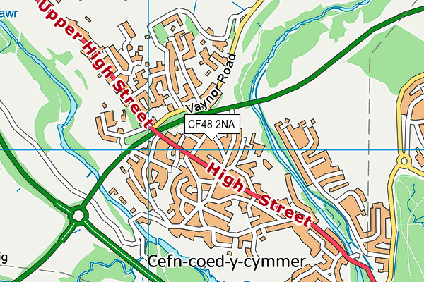 CF48 2NA map - OS VectorMap District (Ordnance Survey)