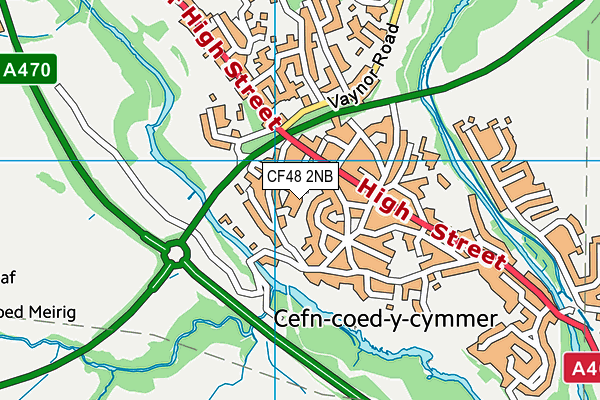 CF48 2NB map - OS VectorMap District (Ordnance Survey)