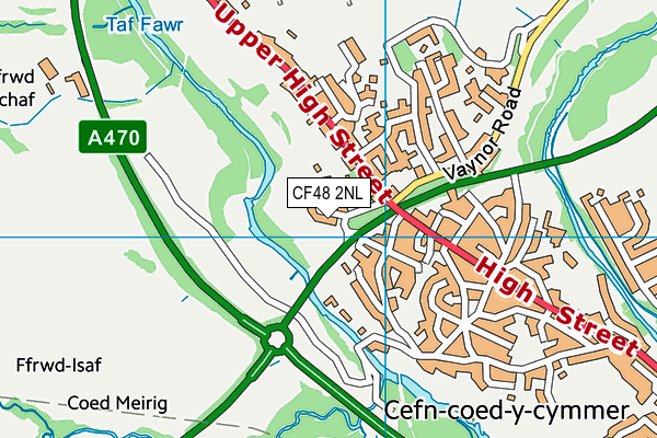 CF48 2NL map - OS VectorMap District (Ordnance Survey)