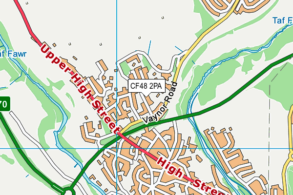 CF48 2PA map - OS VectorMap District (Ordnance Survey)