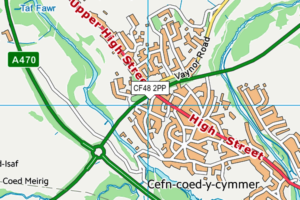 CF48 2PP map - OS VectorMap District (Ordnance Survey)