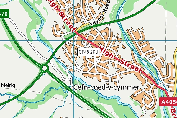 CF48 2PU map - OS VectorMap District (Ordnance Survey)