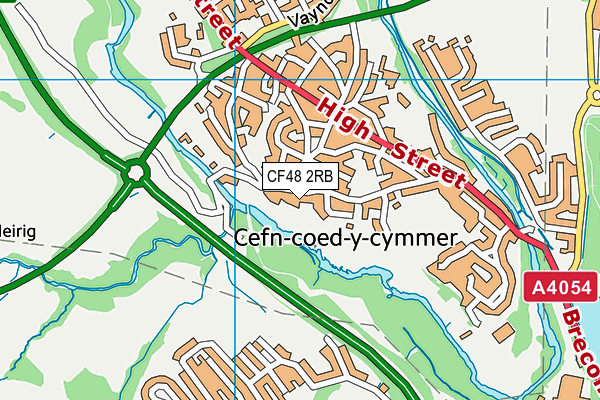 CF48 2RB map - OS VectorMap District (Ordnance Survey)