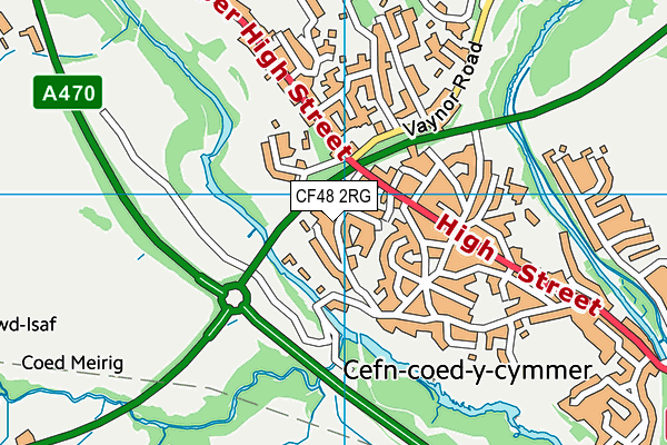 CF48 2RG map - OS VectorMap District (Ordnance Survey)