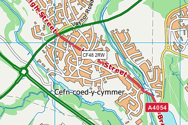 CF48 2RW map - OS VectorMap District (Ordnance Survey)