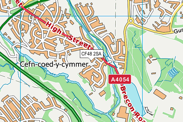 CF48 2SA map - OS VectorMap District (Ordnance Survey)