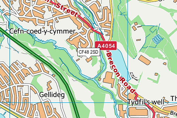 CF48 2SD map - OS VectorMap District (Ordnance Survey)