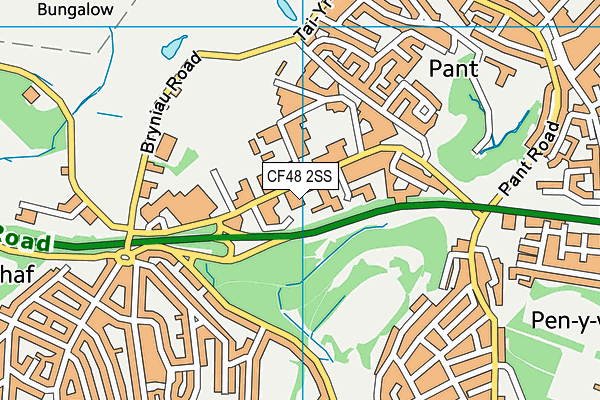 CF48 2SS map - OS VectorMap District (Ordnance Survey)