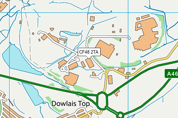 CF48 2TA map - OS VectorMap District (Ordnance Survey)