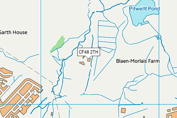 CF48 2TH map - OS VectorMap District (Ordnance Survey)