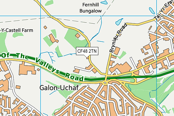 CF48 2TN map - OS VectorMap District (Ordnance Survey)