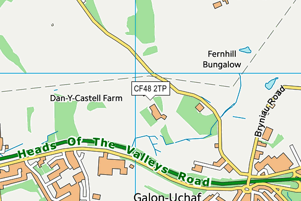 CF48 2TP map - OS VectorMap District (Ordnance Survey)