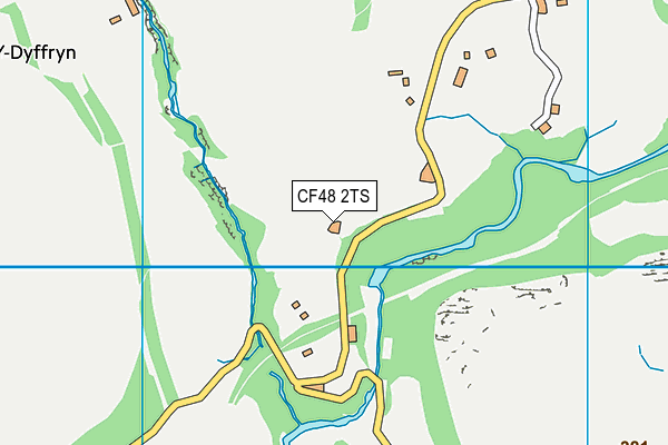 CF48 2TS map - OS VectorMap District (Ordnance Survey)