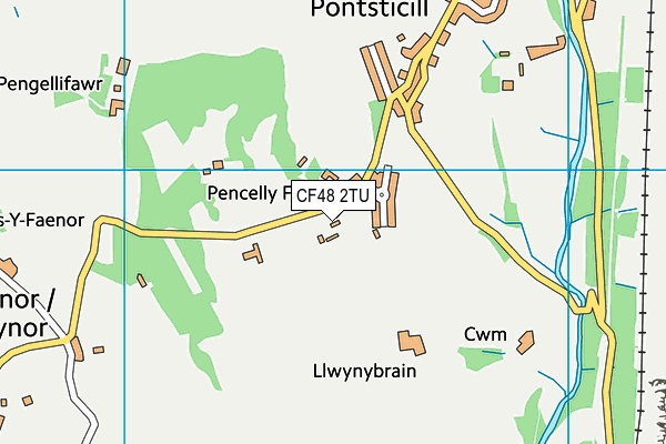 CF48 2TU map - OS VectorMap District (Ordnance Survey)