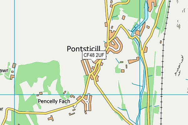 CF48 2UF map - OS VectorMap District (Ordnance Survey)