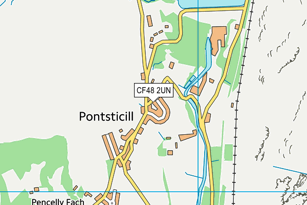 CF48 2UN map - OS VectorMap District (Ordnance Survey)