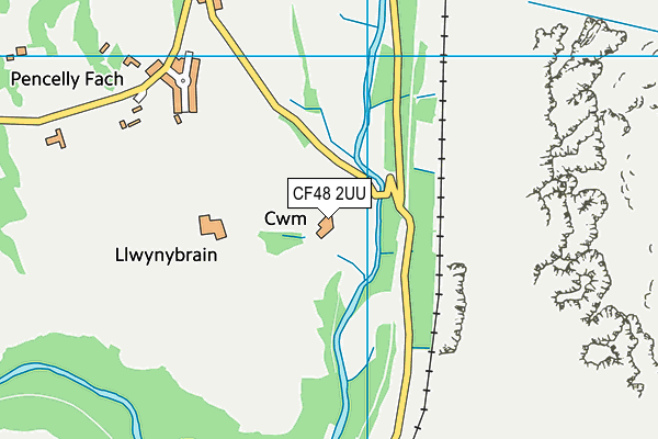 CF48 2UU map - OS VectorMap District (Ordnance Survey)