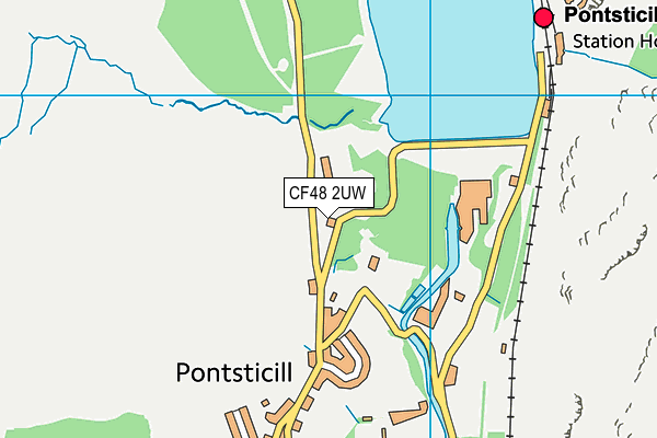 CF48 2UW map - OS VectorMap District (Ordnance Survey)