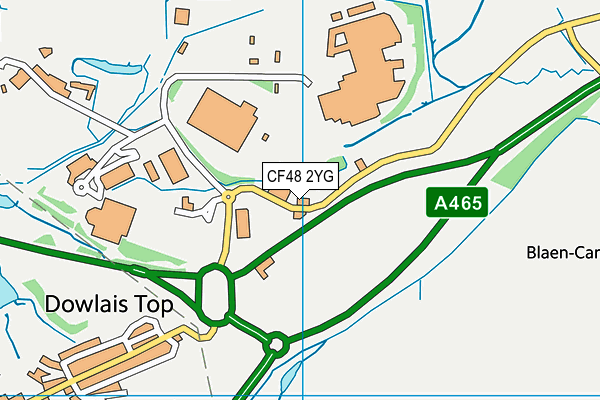 CF48 2YG map - OS VectorMap District (Ordnance Survey)