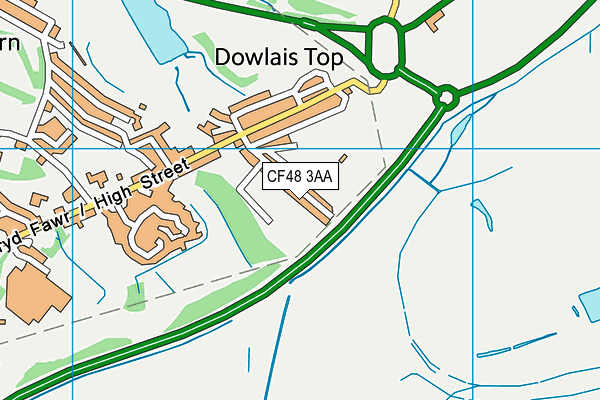 CF48 3AA map - OS VectorMap District (Ordnance Survey)