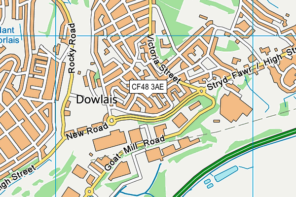 CF48 3AE map - OS VectorMap District (Ordnance Survey)