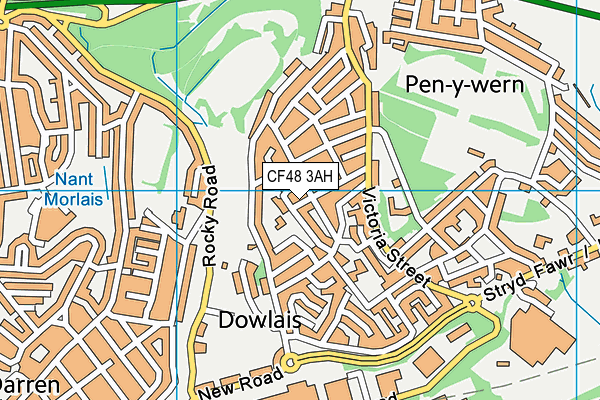 CF48 3AH map - OS VectorMap District (Ordnance Survey)