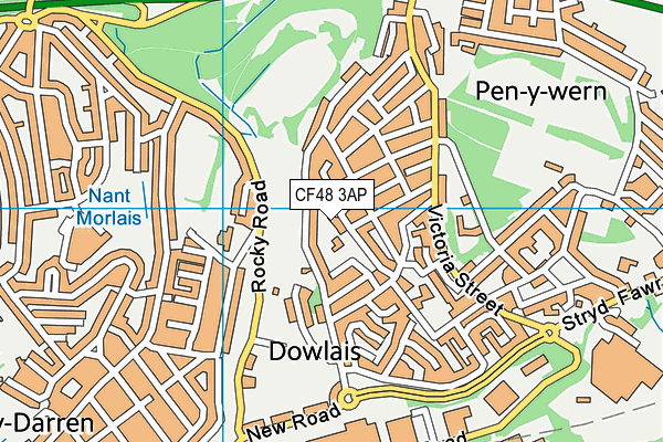 CF48 3AP map - OS VectorMap District (Ordnance Survey)