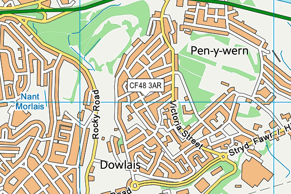 CF48 3AR map - OS VectorMap District (Ordnance Survey)