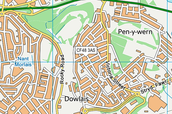 CF48 3AS map - OS VectorMap District (Ordnance Survey)