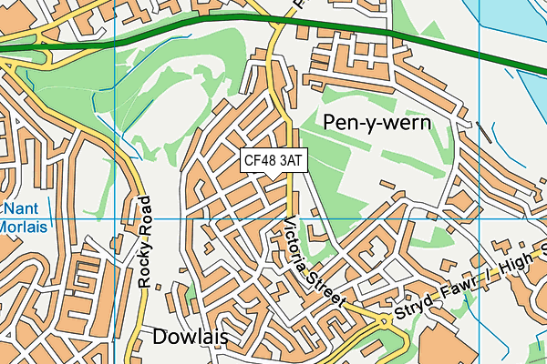 CF48 3AT map - OS VectorMap District (Ordnance Survey)