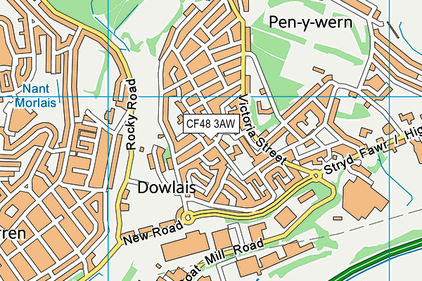 CF48 3AW map - OS VectorMap District (Ordnance Survey)