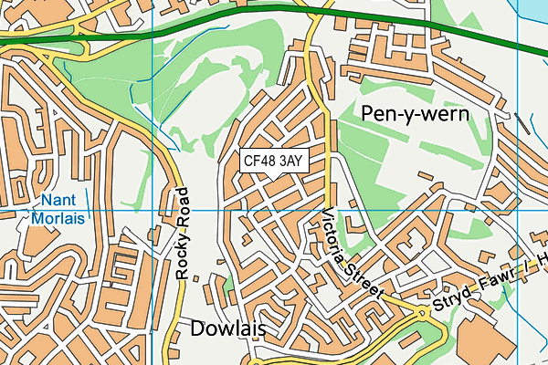 CF48 3AY map - OS VectorMap District (Ordnance Survey)