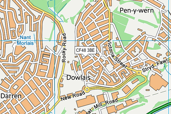 CF48 3BE map - OS VectorMap District (Ordnance Survey)