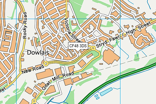 CF48 3DS map - OS VectorMap District (Ordnance Survey)