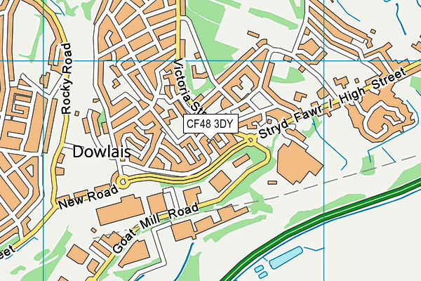 CF48 3DY map - OS VectorMap District (Ordnance Survey)