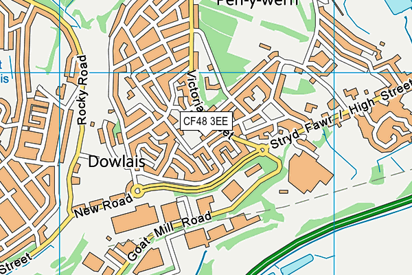 CF48 3EE map - OS VectorMap District (Ordnance Survey)