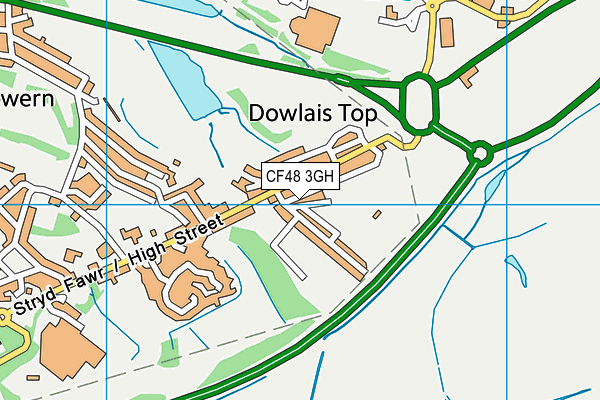 CF48 3GH map - OS VectorMap District (Ordnance Survey)