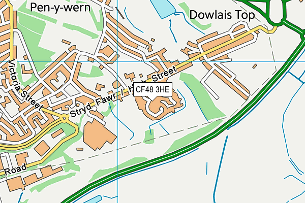 CF48 3HE map - OS VectorMap District (Ordnance Survey)