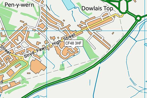 CF48 3HF map - OS VectorMap District (Ordnance Survey)