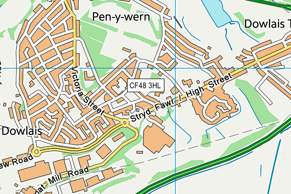 CF48 3HL map - OS VectorMap District (Ordnance Survey)