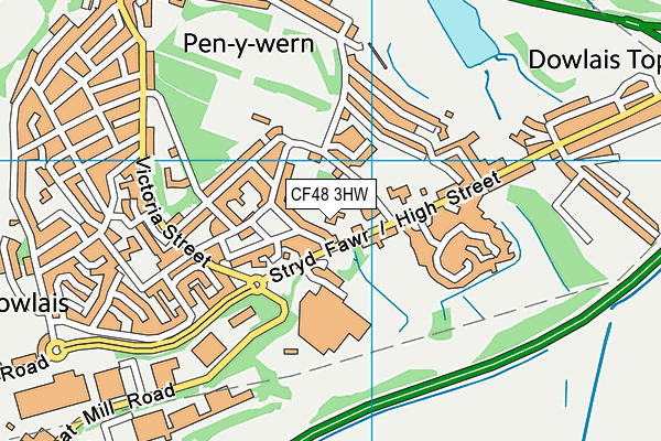 CF48 3HW map - OS VectorMap District (Ordnance Survey)