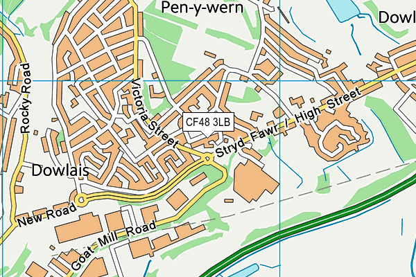 CF48 3LB map - OS VectorMap District (Ordnance Survey)