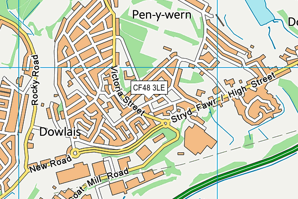 CF48 3LE map - OS VectorMap District (Ordnance Survey)