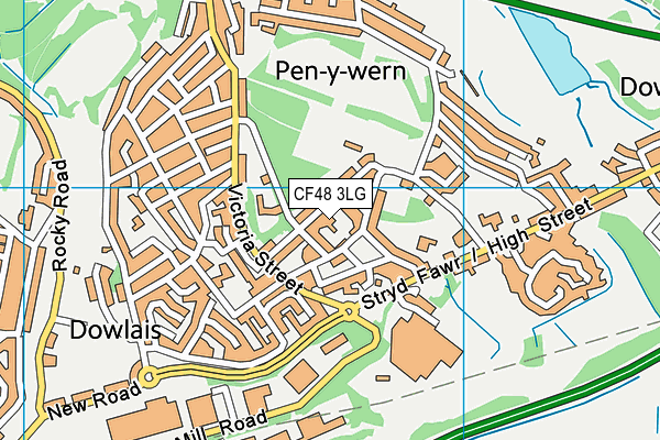 CF48 3LG map - OS VectorMap District (Ordnance Survey)