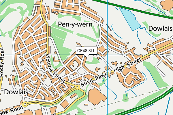 CF48 3LL map - OS VectorMap District (Ordnance Survey)