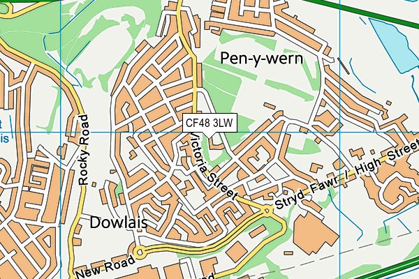 CF48 3LW map - OS VectorMap District (Ordnance Survey)