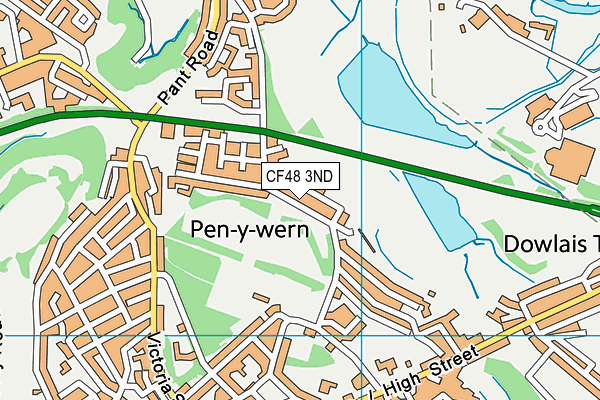 CF48 3ND map - OS VectorMap District (Ordnance Survey)