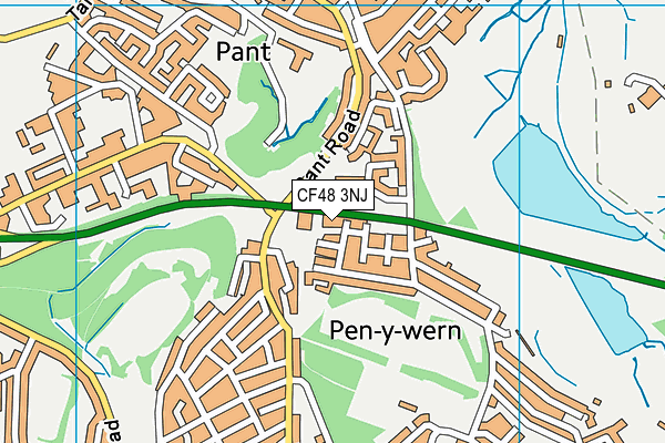 CF48 3NJ map - OS VectorMap District (Ordnance Survey)