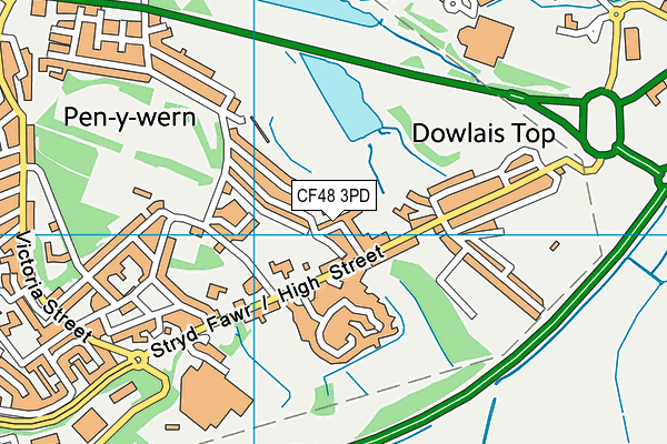 CF48 3PD map - OS VectorMap District (Ordnance Survey)